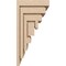 Ekena Millwork 10"W x 10"D x 20"H Wide Landon Rough Cedar Woodgrain TimberThane Corbel, Primed Tan CORUR10X10X20LANRCPR - alternate 2